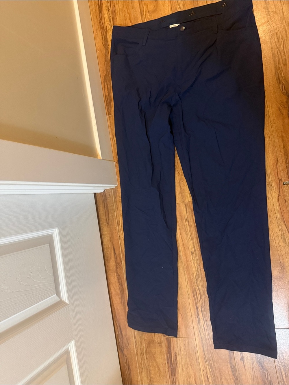 adidas Men's Navy Straight-Leg Casual Pants